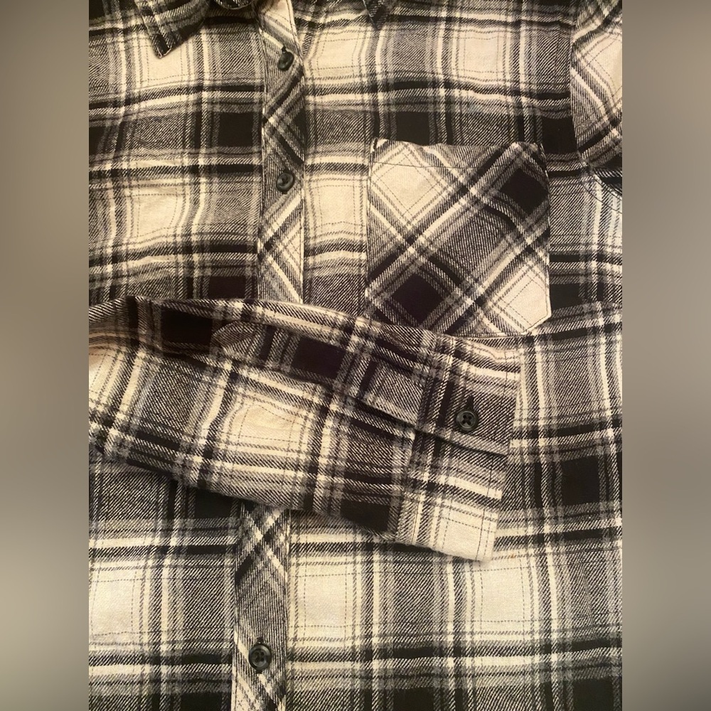 Men’s Mountain Club Flannel Shirt‎ Black White Size Medium - Picture 3 of 7